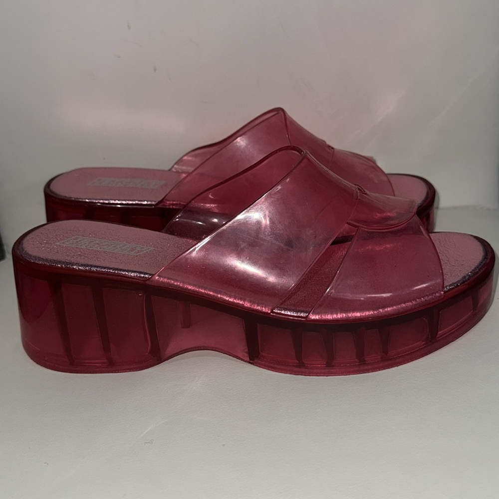 Jeffrey Campbell Y2K Style Pink Jelly Mules size 10